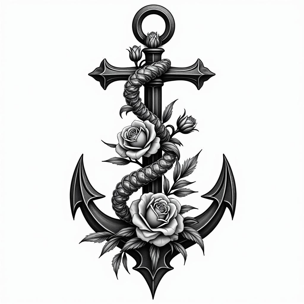 Anchor tattoo design