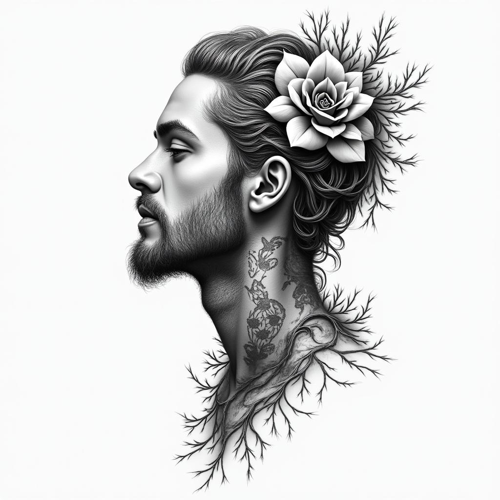 Sebastian, Virgo, Medellínhigly detailed tattoo