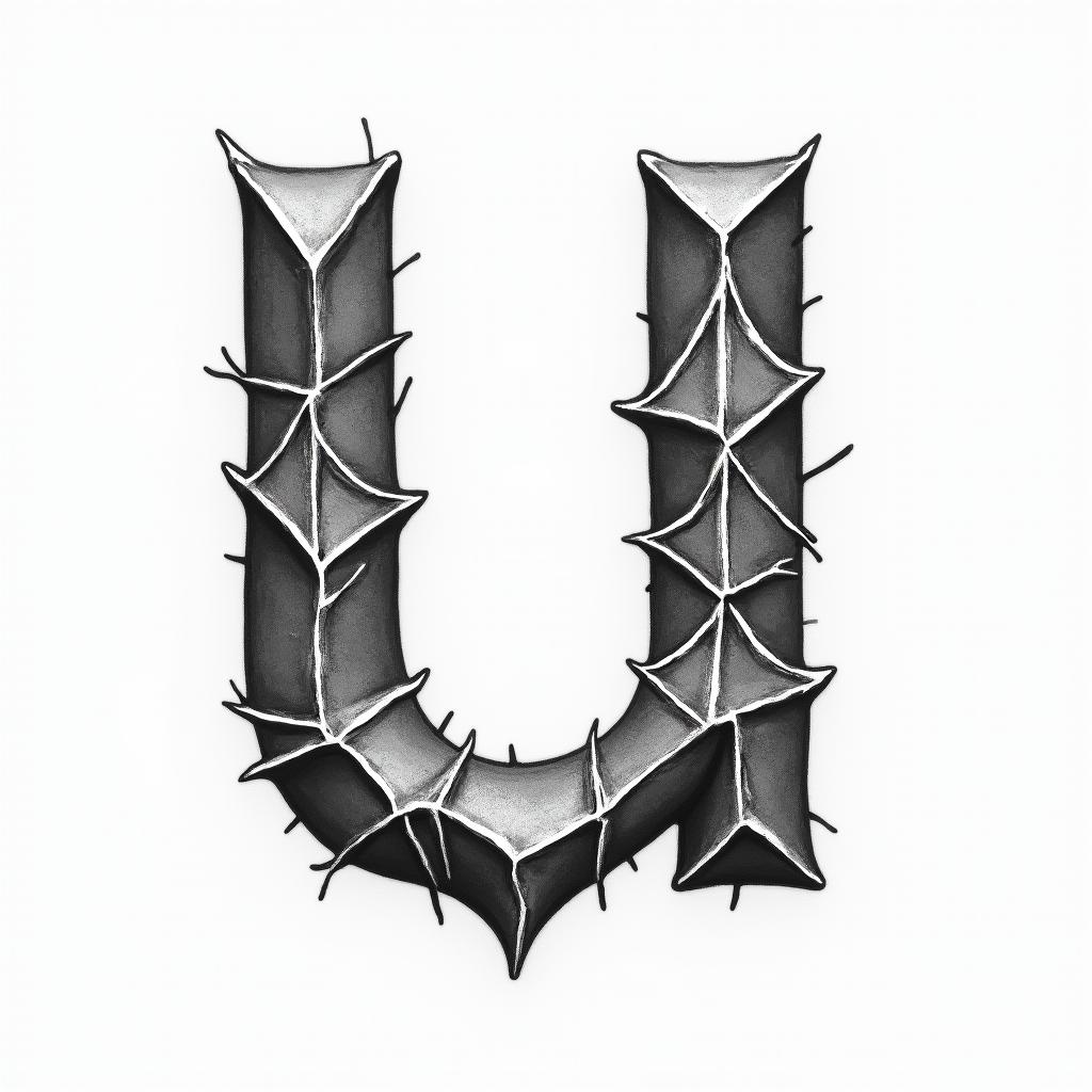 I want a tattoo that says fuck the hustle with the letter u as a cracked diamondhigly detailed tattoo - Variation 3