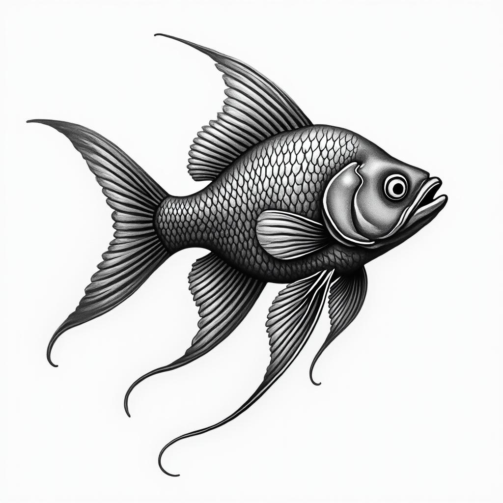 Kauani fish 19 years oldhigly detailed tattoo