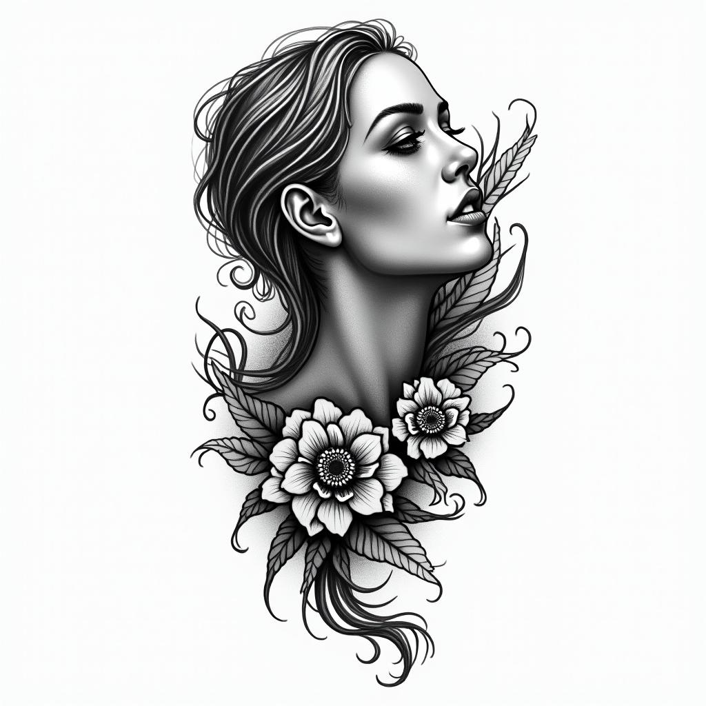 Aiidenin bohemian style tattoo, 8k - Variation 2