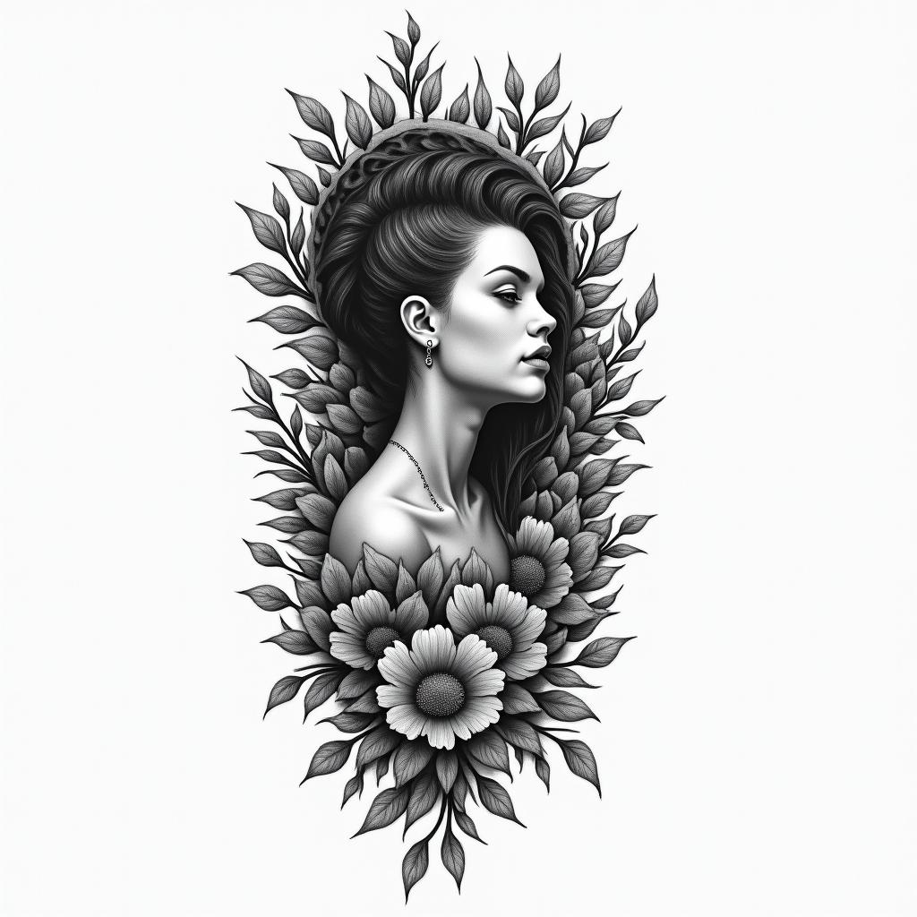 Life storyhigly detailed tattoo - Variation 3