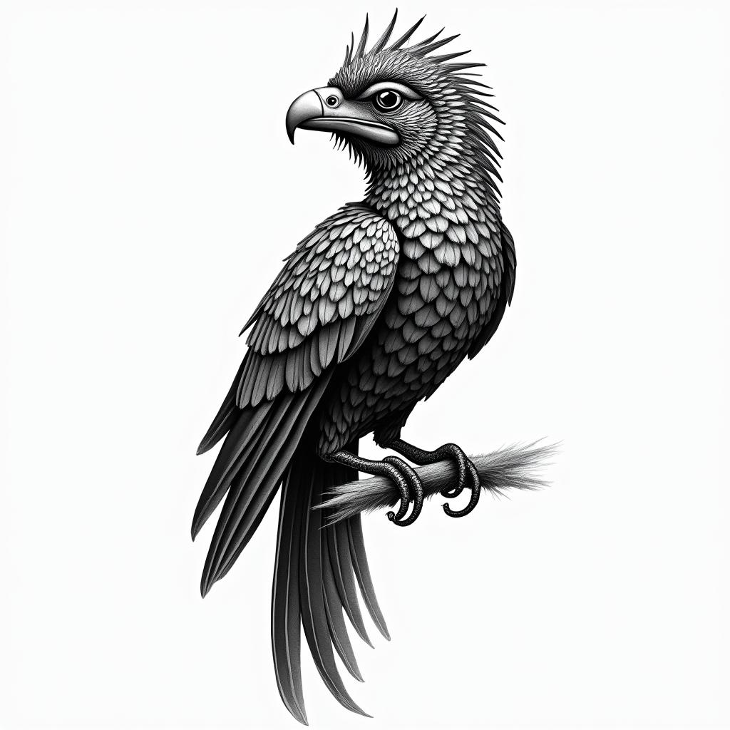 Quetzalcoalthigly detailed tattoo