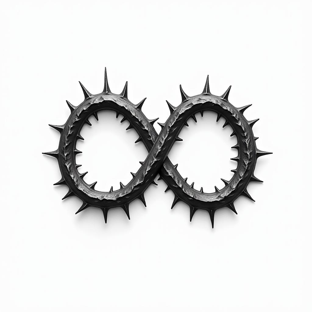 Names in the shape of infinity Haley, Gabrielle, Kal-El, Arthurtext-based tattoo, gothic font ultra-realistic, perfectly placed, high-quality font design, photo-realistic shading, 8k, high quality, finely detailed typography - Variation 2