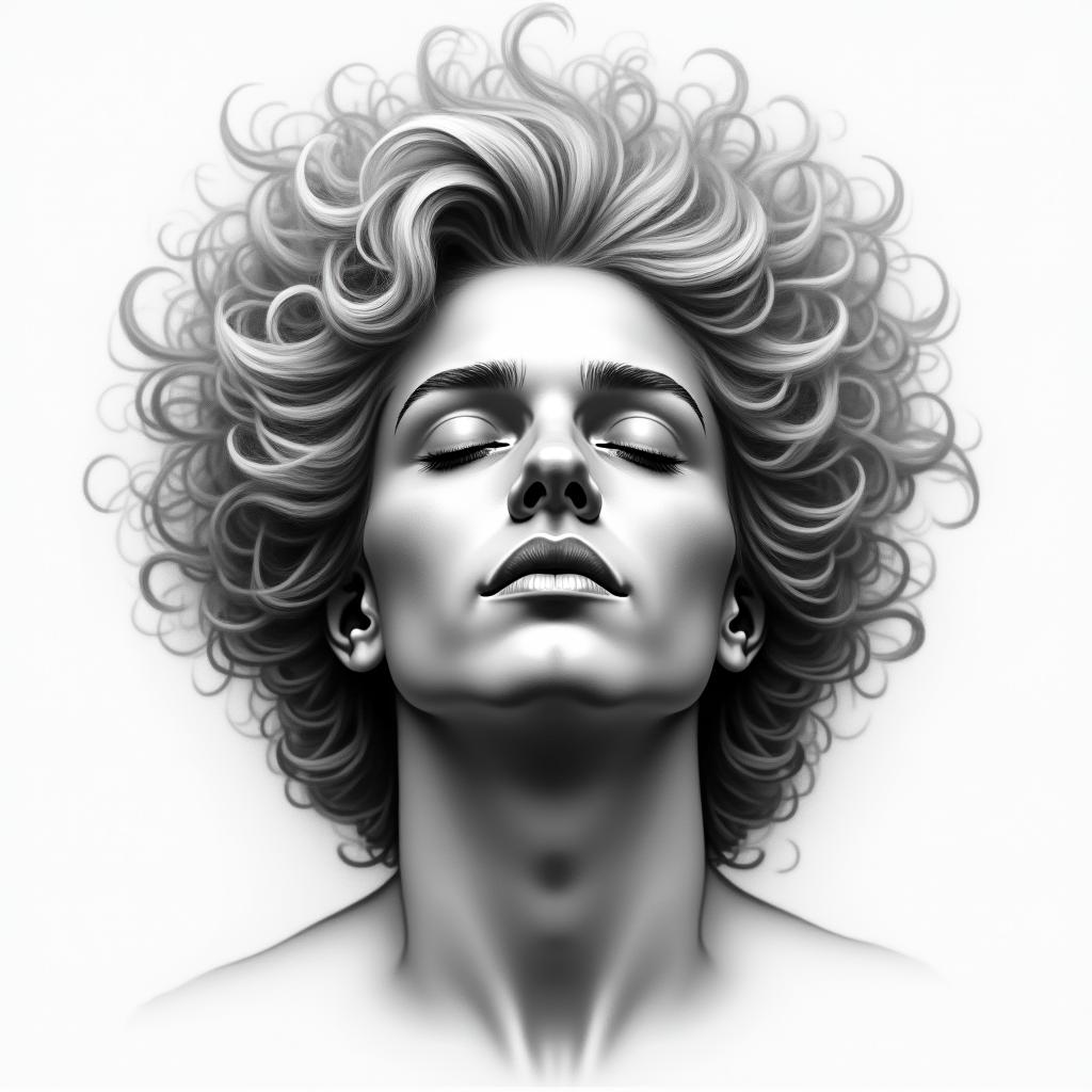 Peace of mindin realism tattoo style, featuring a highly detailed, lifelike, capturing every detail, photorealistic, ultra realistic, intricate shading, smooth and sharp, - Variation 4