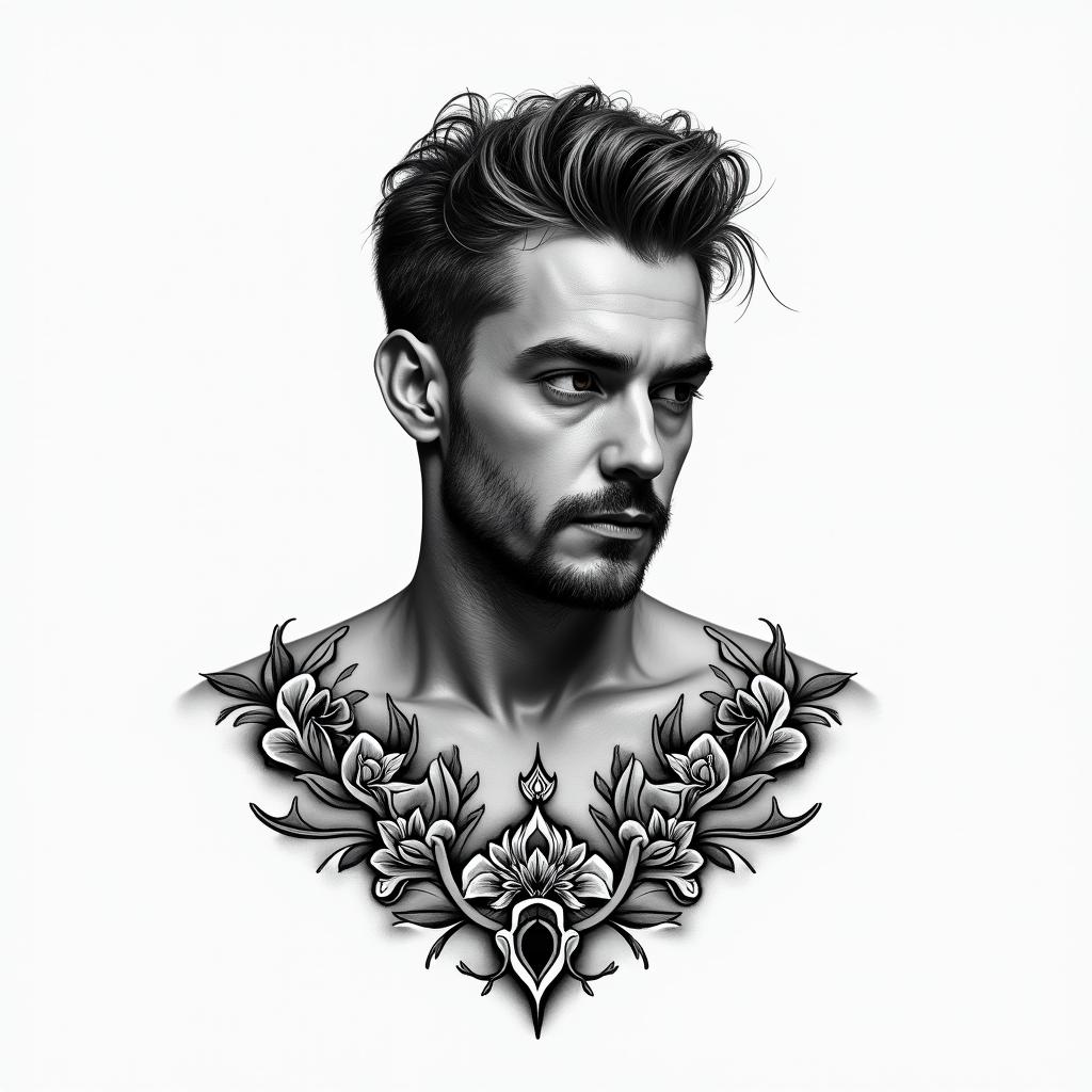 Aquarius, Wuppertal, malehigly detailed tattoo - Variation 4