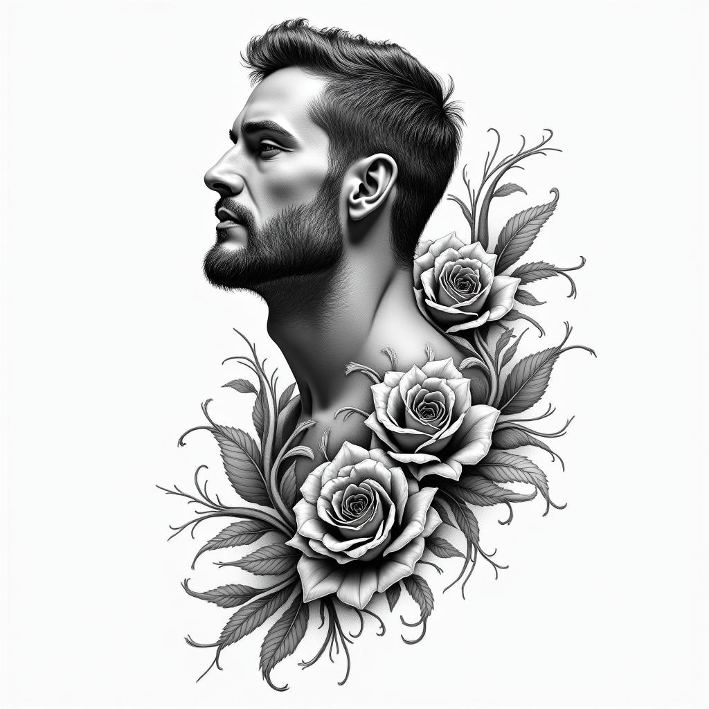 Aquarius, Wuppertal, malehigly detailed tattoo