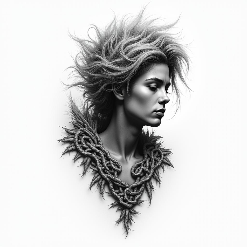 A tattoo that signifies much victory and suffering.higly detailed tattoo