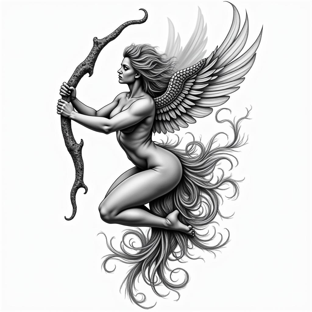 Christina, Sagittarius, Germanyhigly detailed tattoo - Variation 3