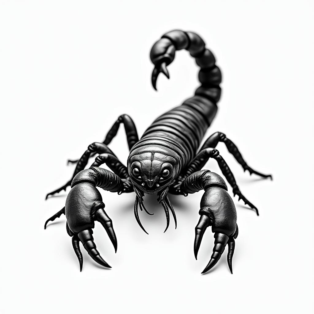 Scorpion with sharp, detailed clawshigly detailed tattoo - Variation 7