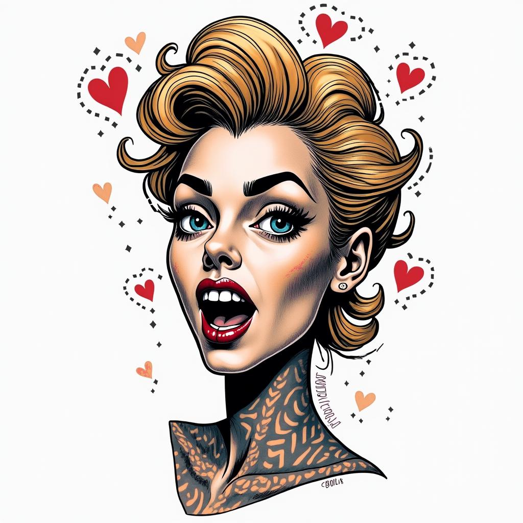 It's a derogatory term in Spanish commonly used as an insult.in pop art style tattoo, featuring bold and vibrant colors, exaggerated outlines, iconic imagery, inspired by comic books and speech bubbles, comic book characters, retro pop culture - Variation 2
