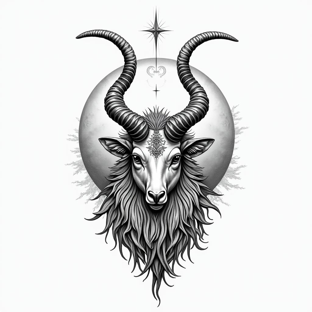 Simona Capricorn nature mountain nordic gods lovehigly detailed tattoo