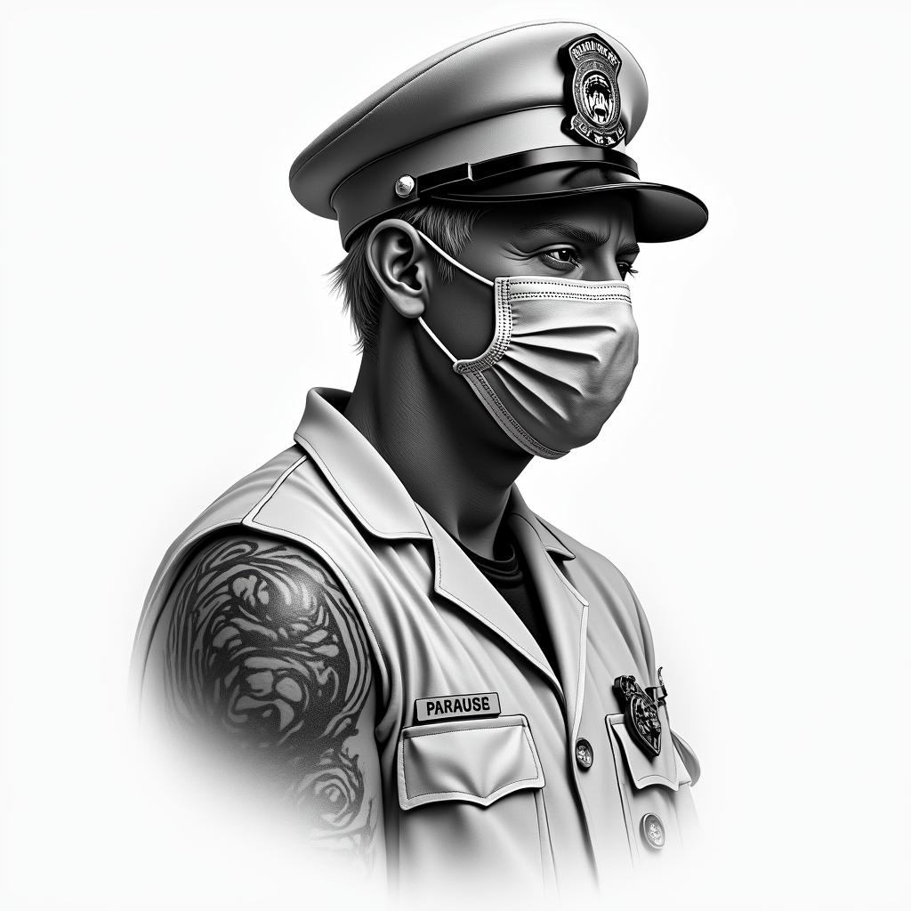 Paramedichigly detailed tattoo