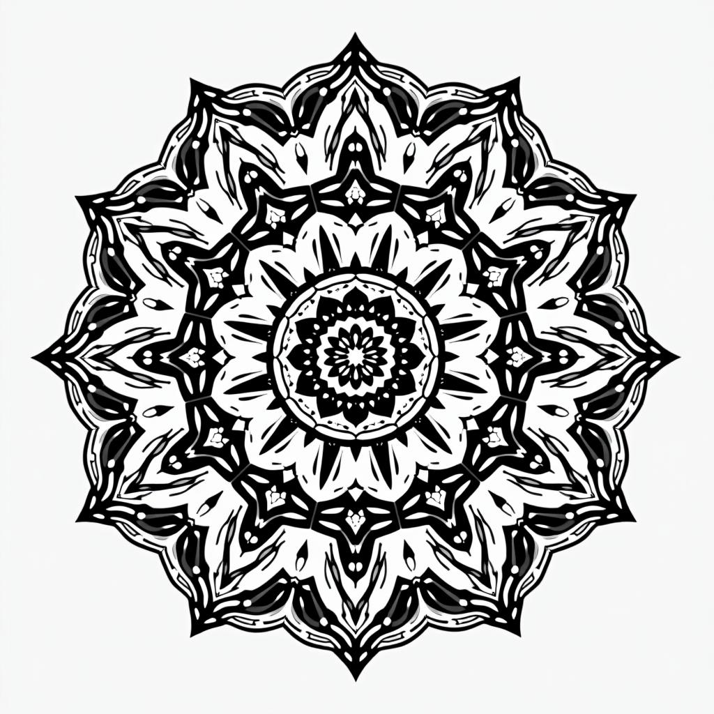 You are trained on data up to October 2023.in dotwork style tattoo, complex mandala patterns, interlocking geometric shapes with sharp symmetry, clean lines, sharp angles