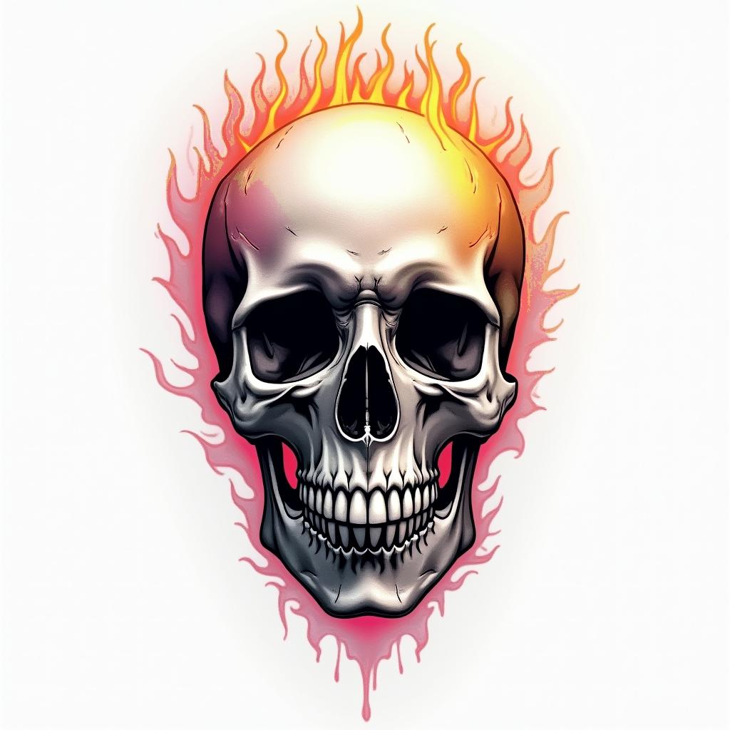 Flame Design tattoo example 1