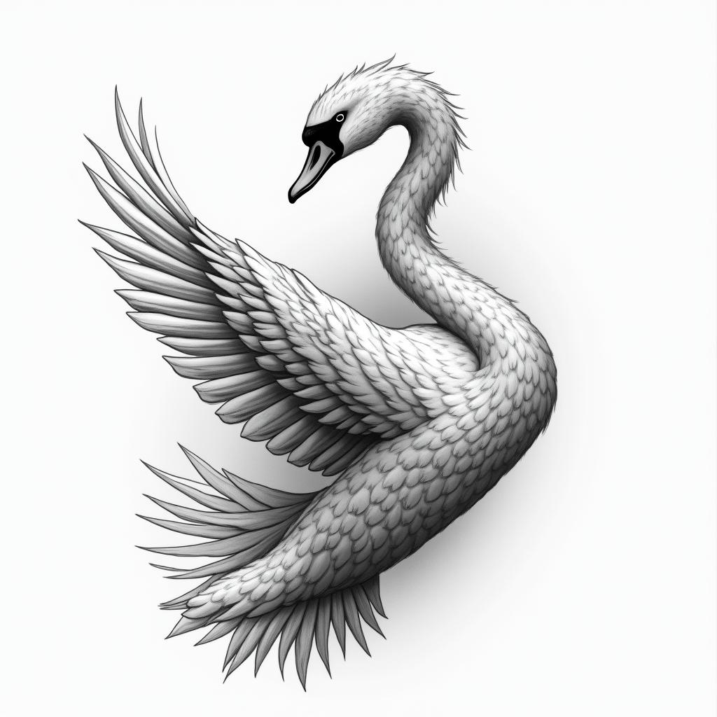 Swanhigly detailed tattoo