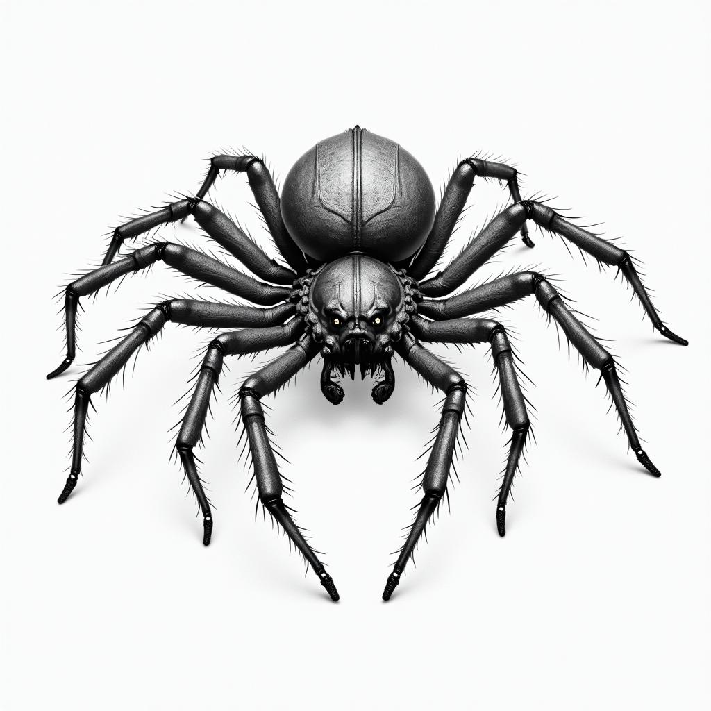 Violin spiderhigly detailed tattoo - Variation 2