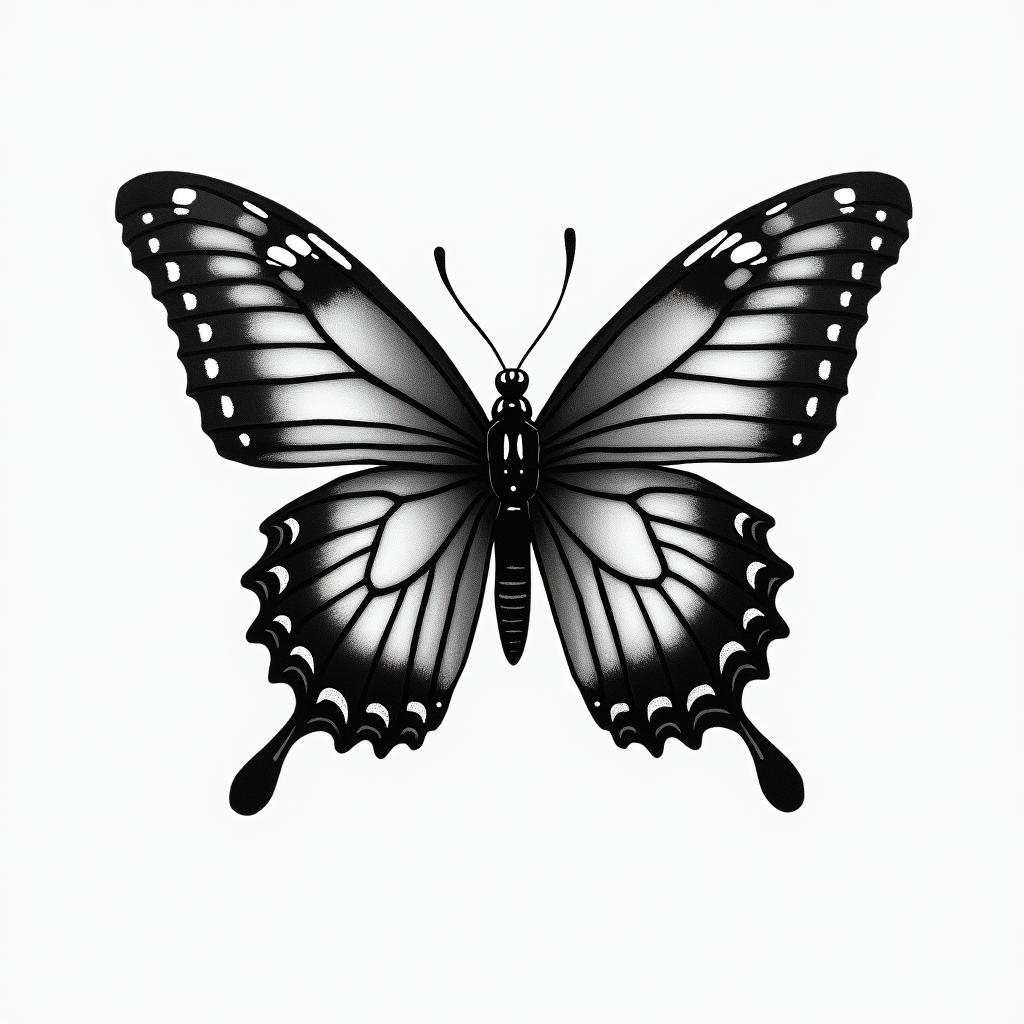 My butterfly cathigly detailed tattoo