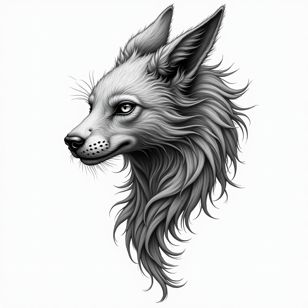 Destiny spirit animalhigly detailed tattoo