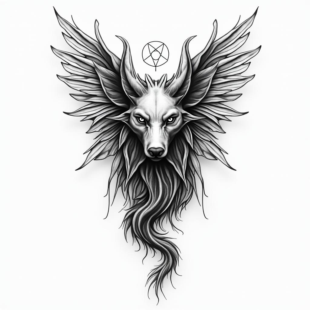 Destiny spirit animalhigly detailed tattoo - Variation 2