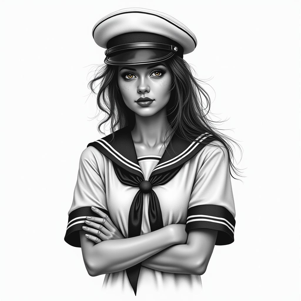 Sailor nautical tattoo higly detailed tattoo