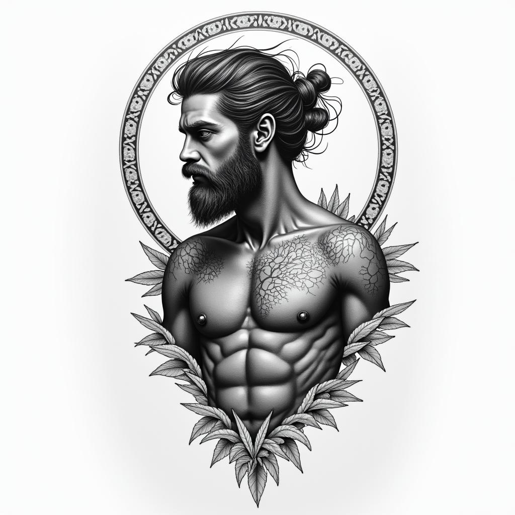Not anonymous man Geminihigly detailed tattoo - Variation 2