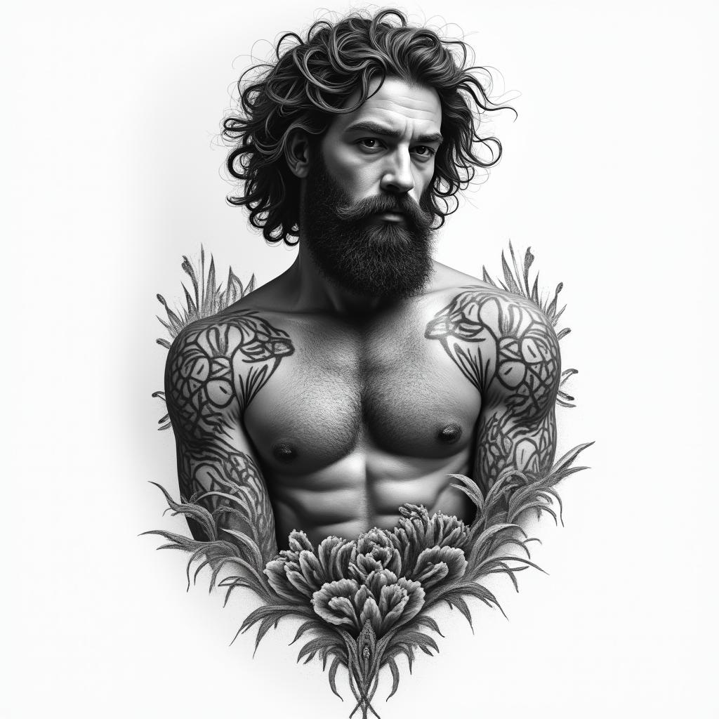 Not anonymous man Geminihigly detailed tattoo
