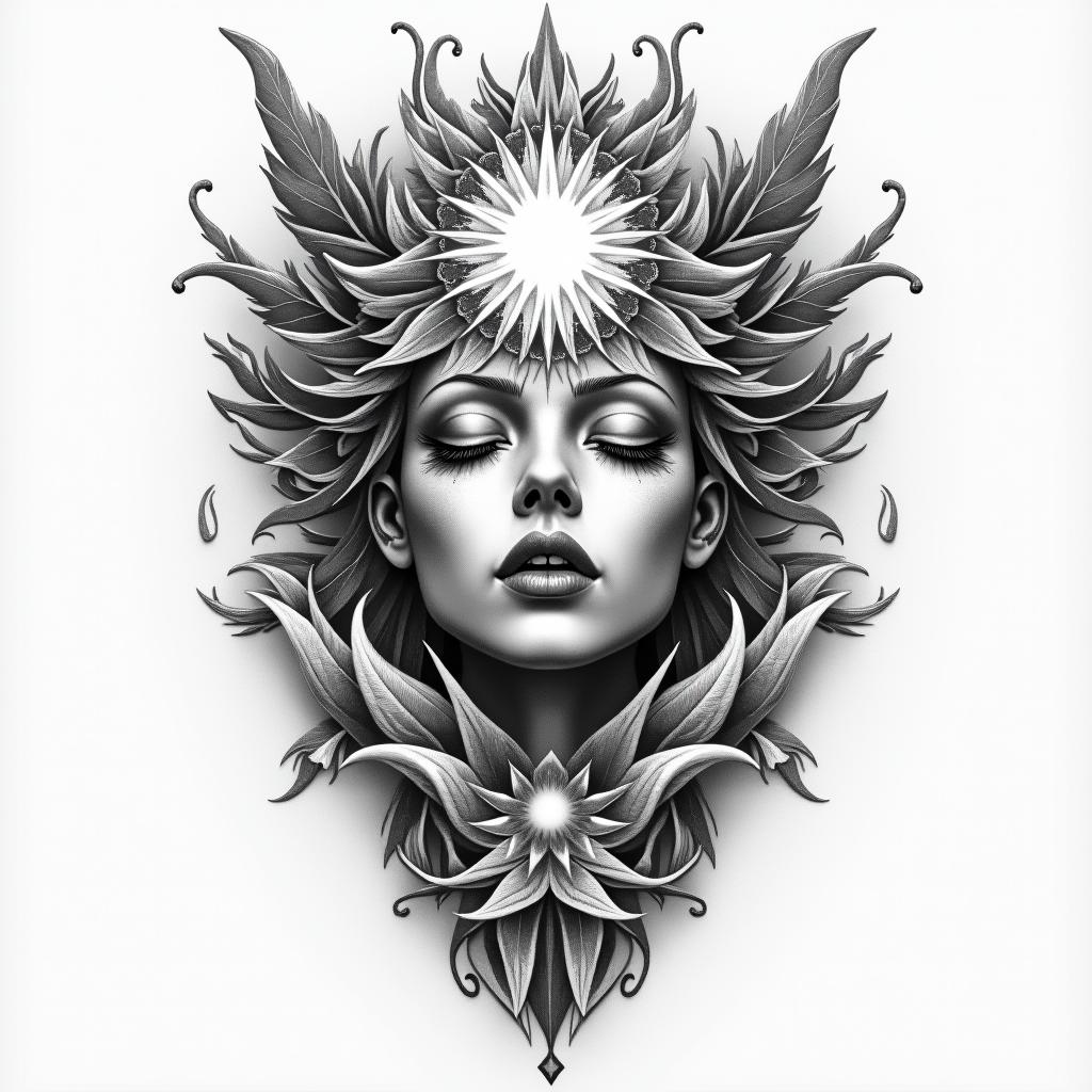 Astral projectionhigly detailed tattoo - Variation 2