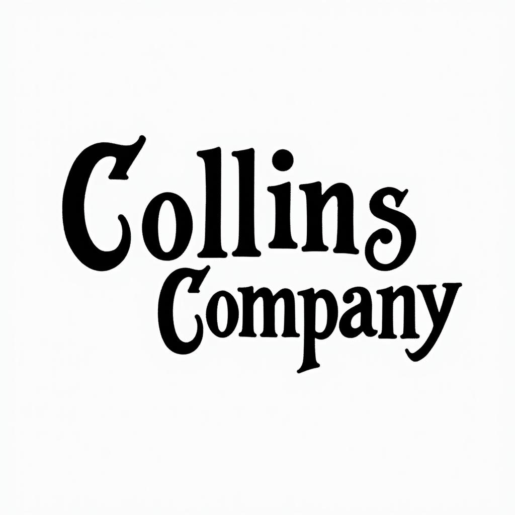 Collins construction companyminimalist text-based tattoo, Monospace font ultra-realistic, perfectly placed, high-quality font design, photo-realistic shading, 8k, high quality, finely detailed typograph - Variation 2