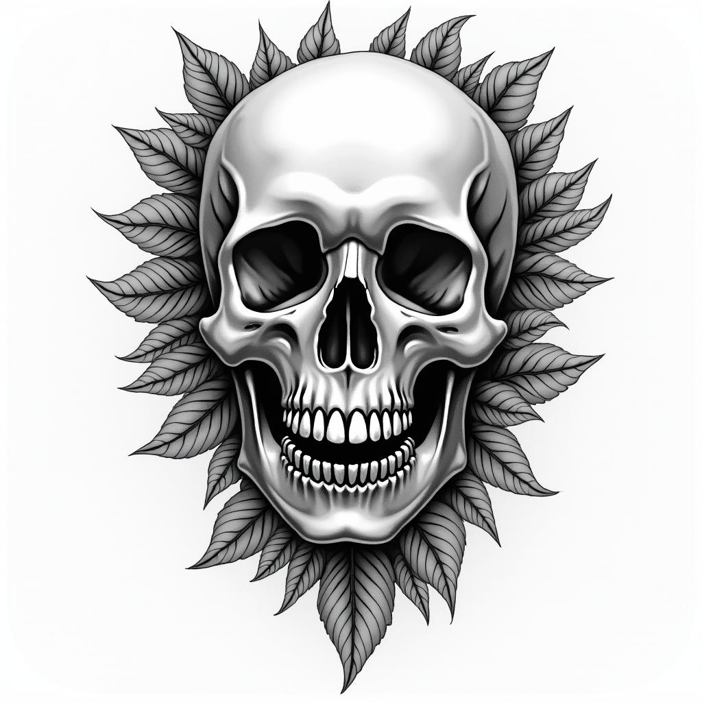 Skullshigly detailed tattoo
