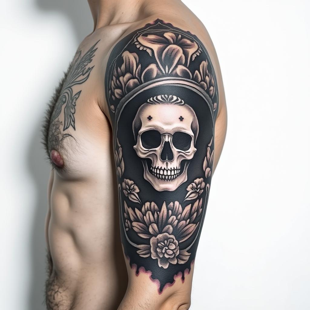 Chicano sleeve tattooshigly detailed tattoo - Variation 2