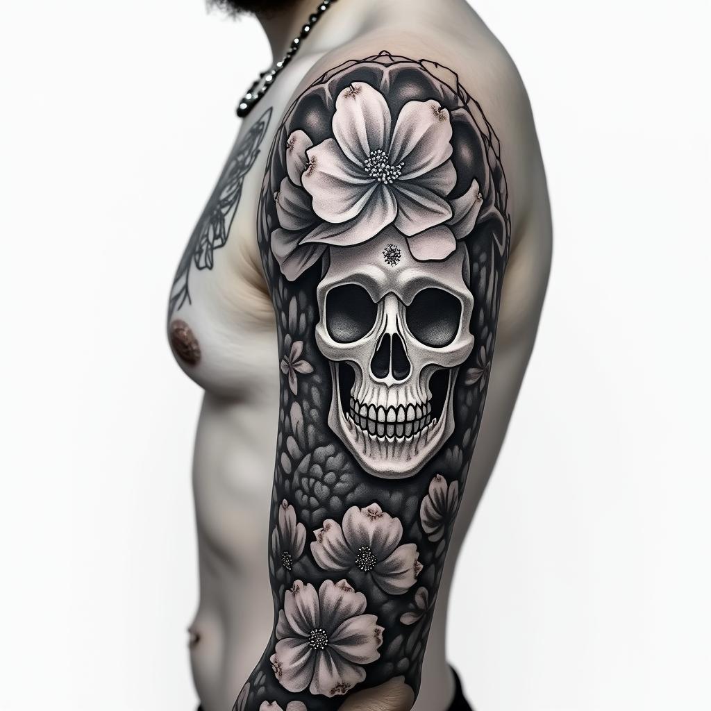 Chicano sleeve tattooshigly detailed tattoo - Variation 4