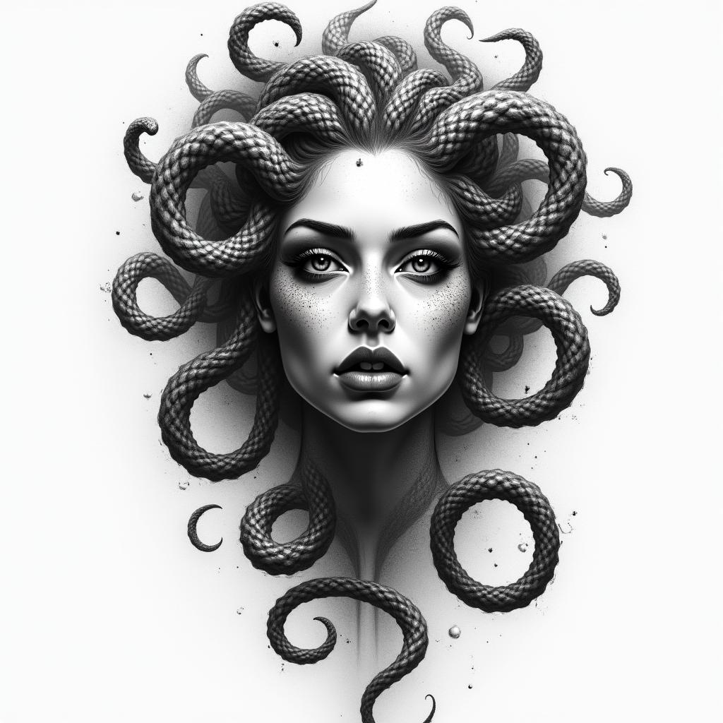 medusahigly detailed tattoo