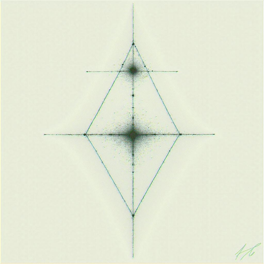 Astral projectionin minimalist style tattoo, featuring simple shapes and fine lines, with minimal shading and details, tiny triangles, creating a sense of balance and harmony - Variation 4