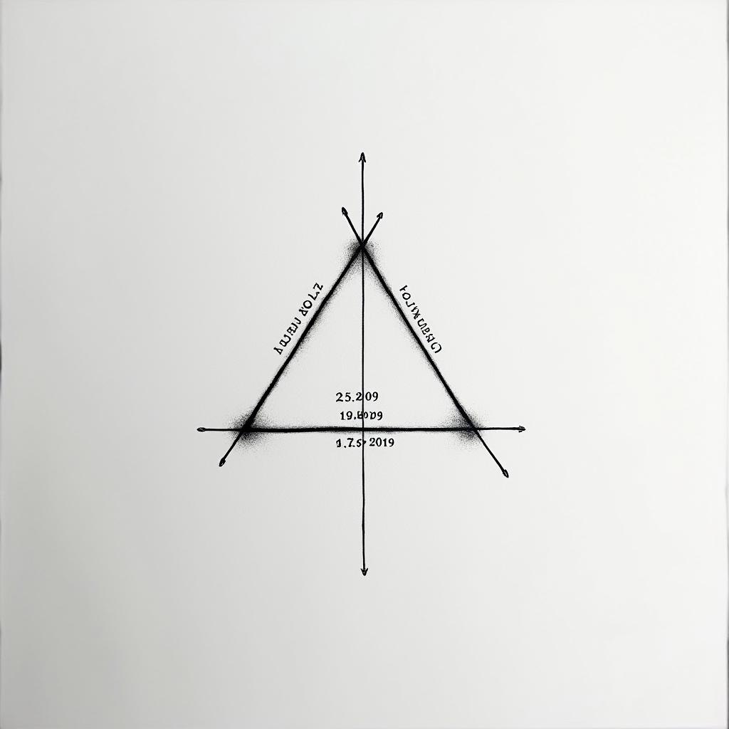 Lines with dates of 29.12.2009 and 29.07.2011in minimalist style tattoo, featuring simple shapes and fine lines, with minimal shading and details, tiny triangles, creating a sense of balance and harmony - Variation 2