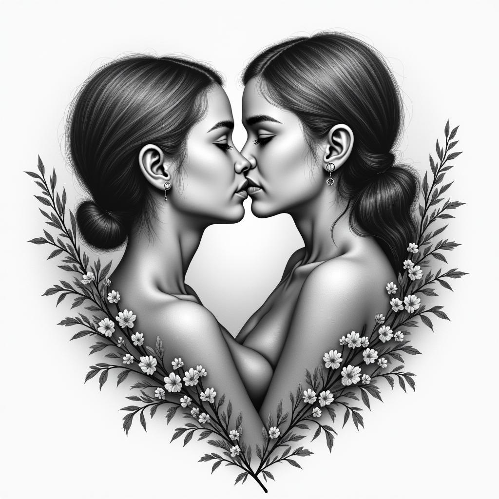 Resilience, love for my daughters, wisdomhigly detailed tattoo - Variation 3