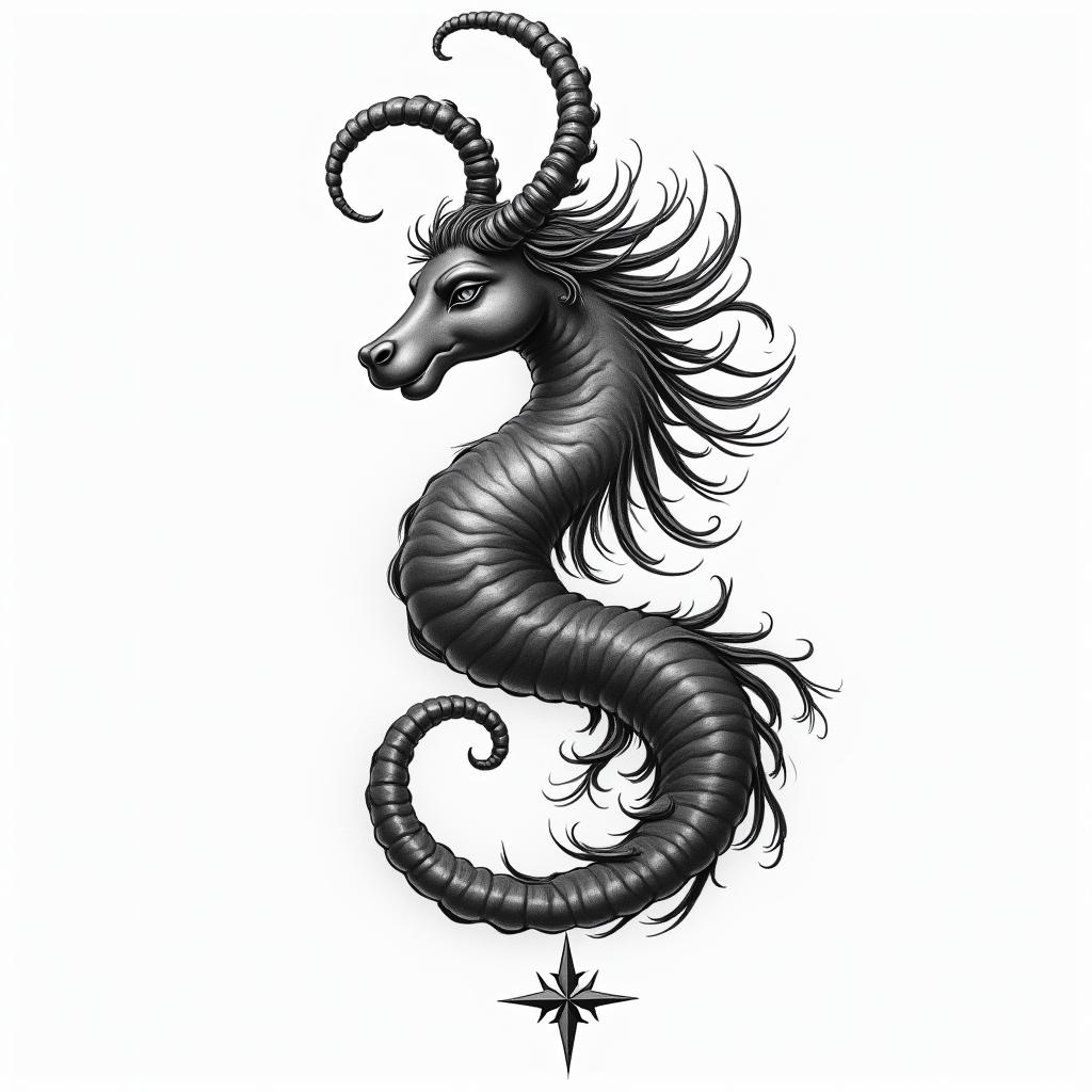 Aquarius signhigly detailed tattoo