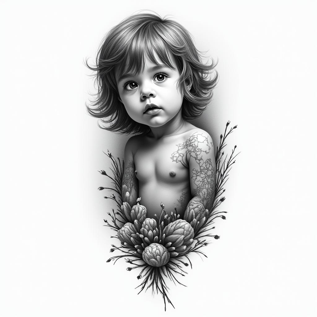 4 kidshigly detailed tattoo - Variation 2