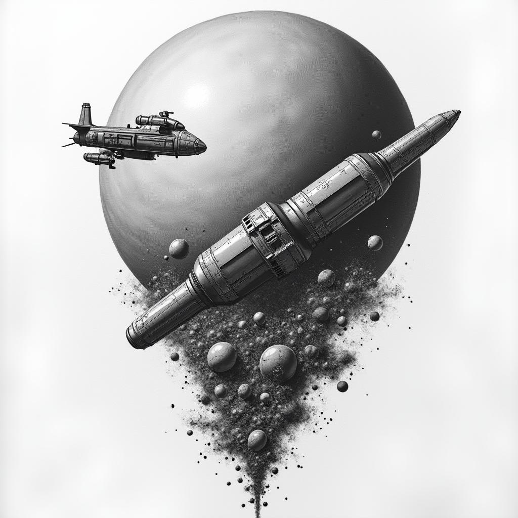 Space battlehigly detailed tattoo - Variation 2