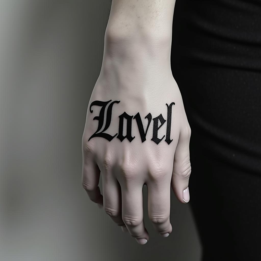 Imane♡text-based tattoo, gothic font ultra-realistic, perfectly placed, high-quality font design, photo-realistic shading, 8k, high quality, finely detailed typography