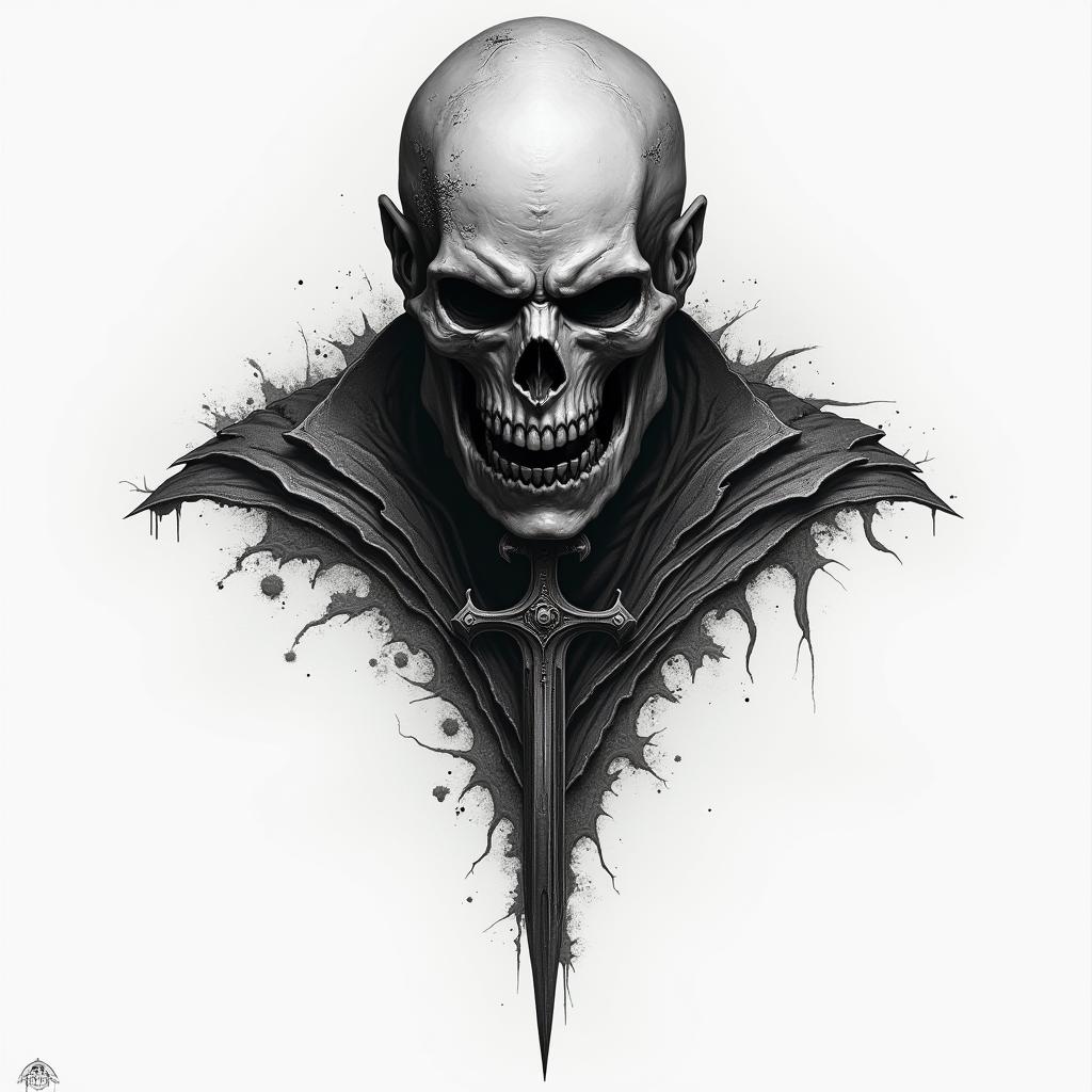 Bloodbornehigly detailed tattoo - Variation 4