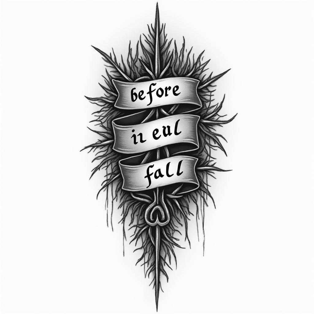 Gothic Text tattoo example 5
