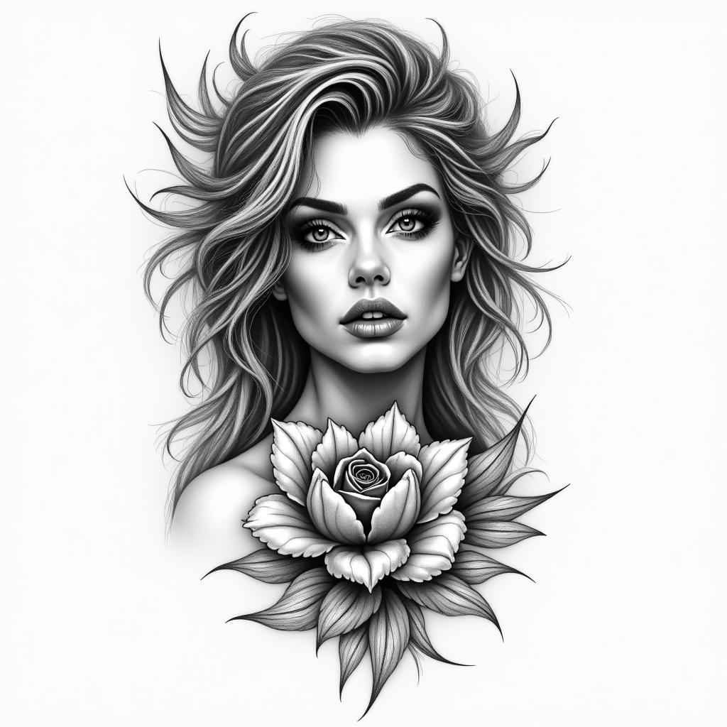 Jeslyn nombre con florhigly detailed tattoo - Variation 3