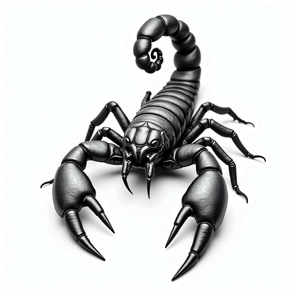 Scorpion with sharp, detailed clawshigly detailed tattoo - Variation 4