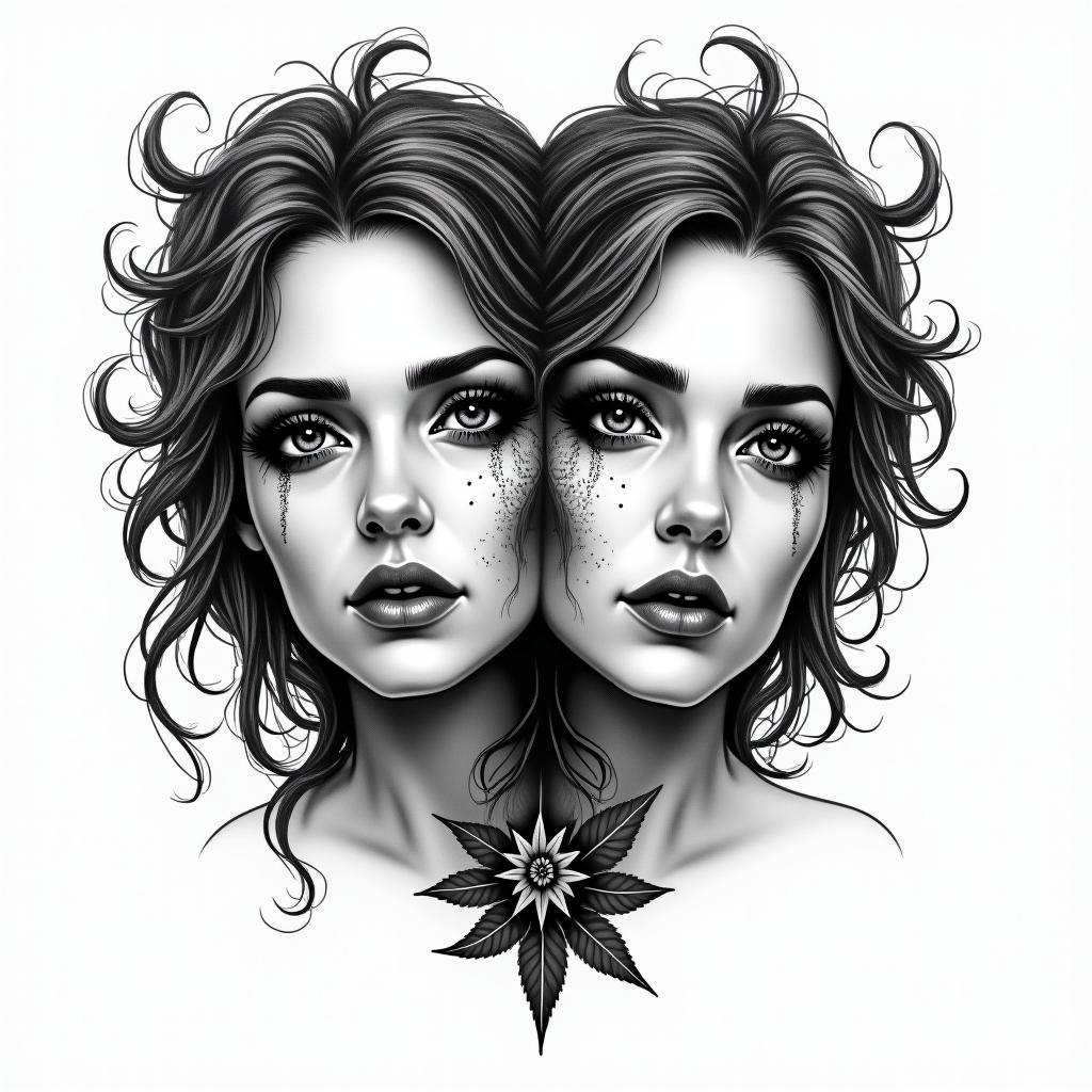 Hear no evil see no evil speak no evil laugh no cry later facesin bohemian style tattoo, 8k