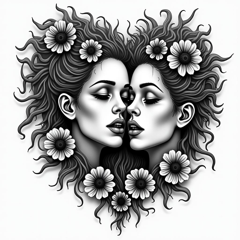 Hear no evil see no evil speak no evil laugh no cry later facesin bohemian style tattoo, 8k - Variation 2