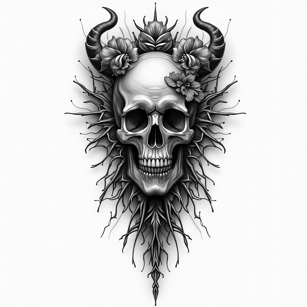 goth tattoohigly detailed tattoo