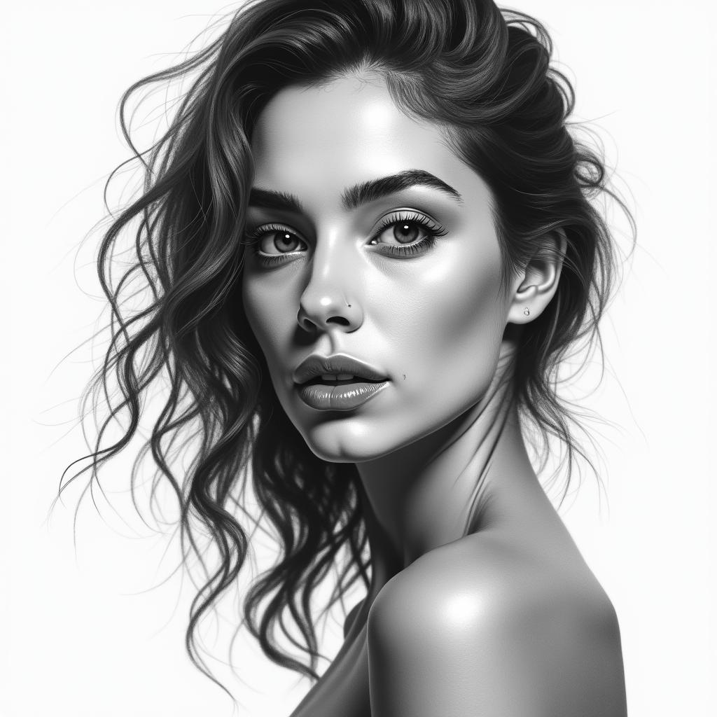 Joana, Carneiro, 21-03-1989in realism tattoo style, featuring a highly detailed, lifelike, capturing every detail, photorealistic, ultra realistic, intricate shading, smooth and sharp,   - Variation 4