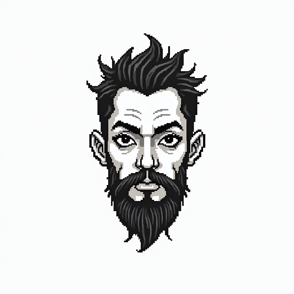 Yair,Aries, Mexicanoin 8-bit tattoo style, minimalistic pixel style tattoo, pixel art with simplified shapes and retro gaming visuals, inspired by 8-bit pixel based detailing