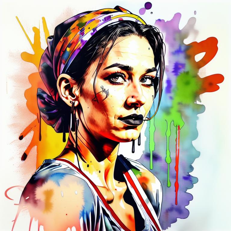 Watercolor tattoo example 4